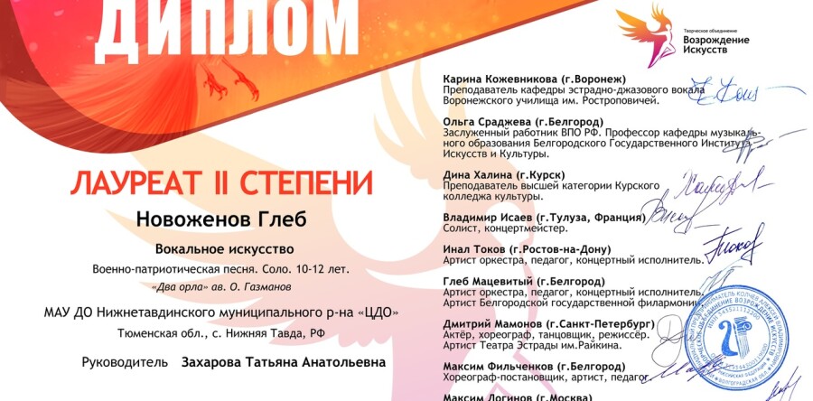 Поздравляем Глеб!!!