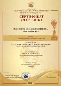 Сертификат участника НЭП26